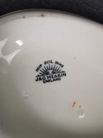 Listing 13 of 19 for 2 Lidded Tureens by J & G Meakin Bedford Art Deco Floral Design w gold trim