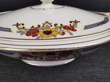 Listing 16 of 19 for 2 Lidded Tureens by J & G Meakin Bedford Art Deco Floral Design w gold trim