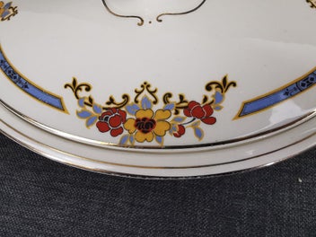 Listing 18 of 19 for 2 Lidded Tureens by J & G Meakin Bedford Art Deco Floral Design w gold trim