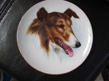 Listing 2 of 3 for 2 x Dog Themed Pin Dishes - German Shepherd & Collie