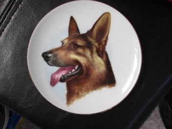 Listing 3 of 3 for 2 x Dog Themed Pin Dishes - German Shepherd & Collie