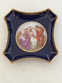 Listing 3 of 16 for Pair of small vintage Camille Tharaud, Limoges dishes - with plate hangers