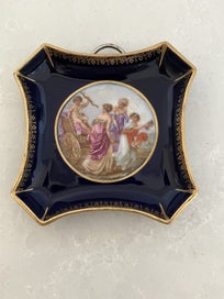 Listing 5 of 16 for Pair of small vintage Camille Tharaud, Limoges dishes - with plate hangers