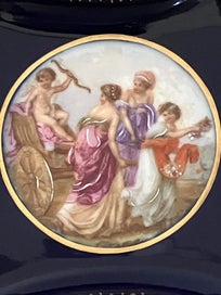 Listing 6 of 16 for Pair of small vintage Camille Tharaud, Limoges dishes - with plate hangers