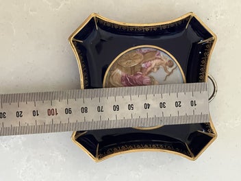 Listing 11 of 16 for Pair of small vintage Camille Tharaud, Limoges dishes - with plate hangers