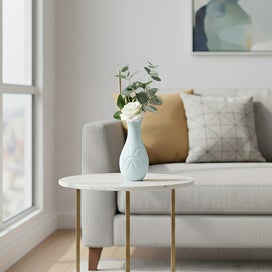 Listing 4 of 5 for ANYDECO Flower Vase Light Green Small Wave Lines Pattern Nordic Pot Home Decor