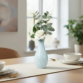 Listing 5 of 5 for ANYDECO Flower Vase Light Green Small Wave Lines Pattern Nordic Pot Home Decor