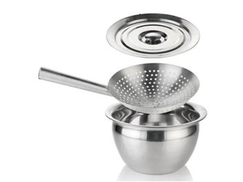 Listing 4 of 4 for Oil Drum Colander Fried Basin Mesh Bowl Stainless Steel Oil Seasoning Passoire