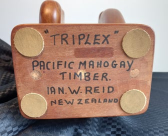Listing 6 of 6 for Mid Century Wooden Sculpture : Triplex
