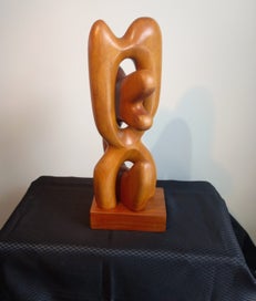 Listing 3 of 4 for Mid Century Wooden Sculpture : Wounded