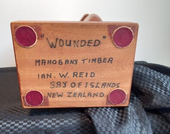 Listing 4 of 4 for Mid Century Wooden Sculpture : Wounded