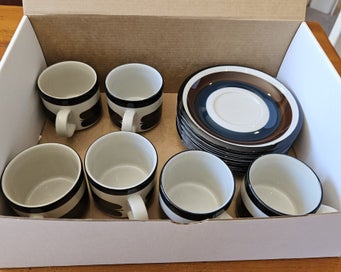 Listing 4 of 4 for Arabia Ware Coffee Cups and Saucers