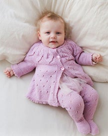 Listing 2 of 8 for Baby Matinee Tights & Bonnet, Size 18-24 mths 100% Merino, Hand Knitted To Order