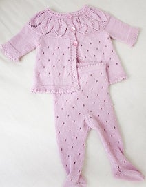 Listing 3 of 8 for Baby Matinee Tights & Bonnet, Size 18-24 mths 100% Merino, Hand Knitted To Order