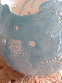 Listing 2 of 4 for Stunning Blue Ball Vase NZ Made