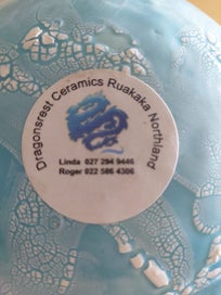 Listing 4 of 4 for Stunning Blue Ball Vase NZ Made