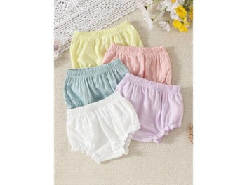 Listing 3 of 10 for 5-Pack Soft Plain Weave Casual Shorts For Baby
