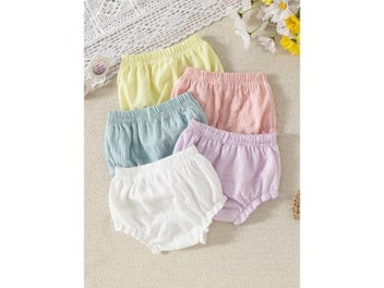 Listing 8 of 10 for 5-Pack Soft Plain Weave Casual Shorts For Baby