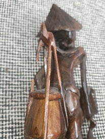 Listing 2 of 5 for Hand-Carved Wooden Art Tribal Figures – Set of 2