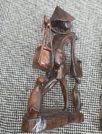 Listing 4 of 5 for Hand-Carved Wooden Art Tribal Figures – Set of 2