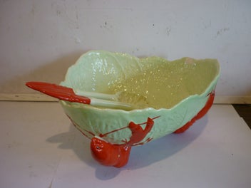 Listing 8 of 8 for LOBSTER CARLTONWARE SALAD BOWL & SERVERS.