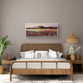 Listing 7 of 12 for Large 100x40cm Contemporary Painting Happy poppies Perfect for Above Bed/Sofa