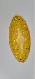 Listing 3 of 8 for Bagley art deco amber glass floral dish