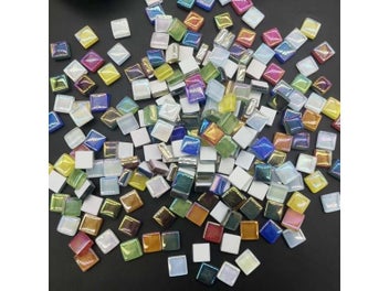 Listing 3 of 8 for 100pcs Crystal Glass Mosaic Tiles 1 Cm Square Craft Tiny Mosaic Tiles Bulk For