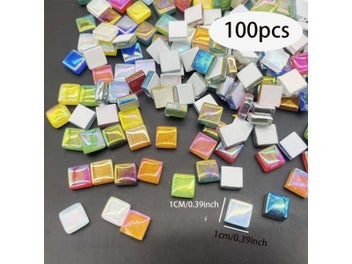 Listing 4 of 8 for 100pcs Crystal Glass Mosaic Tiles 1 Cm Square Craft Tiny Mosaic Tiles Bulk For