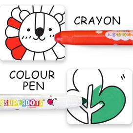 Listing 4 of 6 for 3M Diy Colouring Paper Roll With 12 Pencils Cartoon Doodle Set - Dinosaur Land(W