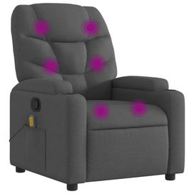 Listing 2 of 7 for Vidaxl Massage Recliner Chair Dark Grey Fabric