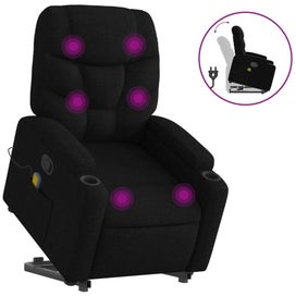 Listing 2 of 7 for Vidaxl Stand Up Massage Recliner Chair Black Fabric