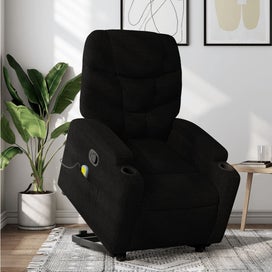 Listing 7 of 7 for Vidaxl Stand Up Massage Recliner Chair Black Fabric