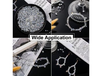 Listing 6 of 8 for 300pcs Crystal Glass Beads Mixed Crystal Glass Beads Various Crystal Beads Bulk