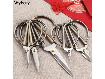 Listing 3 of 9 for Stainless Steel Rose Gold Embroidery And Sewing Scissors Vintage Needlework