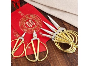 Listing 6 of 9 for Stainless Steel Rose Gold Embroidery And Sewing Scissors Vintage Needlework