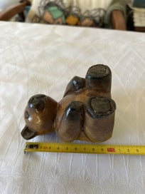 Listing 3 of 6 for Vintage small carved Teddy Bear