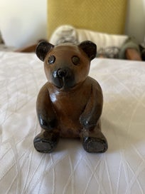 Listing 5 of 6 for Vintage small carved Teddy Bear