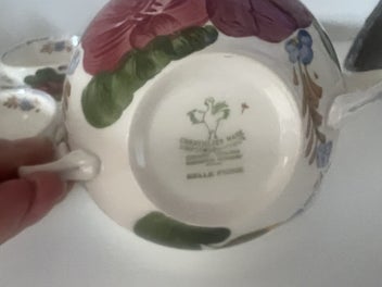 Listing 7 of 8 for 4 x Belle Fiore Soup bowls and saucers