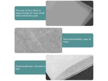 Listing 5 of 8 for Embroidery Stabilizer Paper Water Stabilizers Transfer Soluble Clear Film