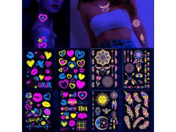 Listing 3 of 8 for Fluorescent Sticker Luminous Temporary Tattoos Stickers UV Glow Fluorescent