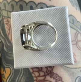 Listing 2 of 8 for Meadowlark Quartz Deco Cocktail Ring – Sterling Silver – Collectable