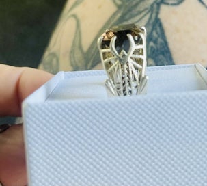 Listing 7 of 8 for Meadowlark Quartz Deco Cocktail Ring – Sterling Silver – Collectable