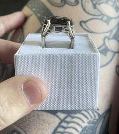 Listing 6 of 8 for Meadowlark Quartz Deco Cocktail Ring – Sterling Silver – Collectable