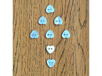Listing 3 of 5 for 50pcs Resin Sewing Buttons Scrapbooking Heart Pearl Two Holes 11.5mm Costura