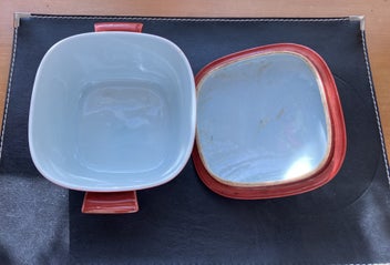 Listing 5 of 9 for RORSTRAND GRATINA SERVING DISH WITH LID BY GUNNAR NYLAND (c. 1950's)