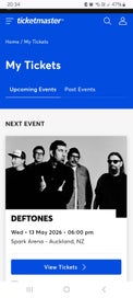 Listing 3 of 3 for DEFTONES concert tickets x 2