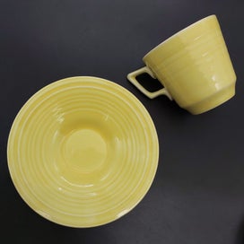 Listing 4 of 5 for Crown Ducal - 2 Yellow Coffee Duos - c1930+