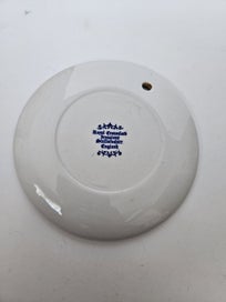 Listing 5 of 5 for Staffordshire Cat Plate similar to blue & white Burleigh