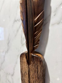 Listing 2 of 10 for Huia Feather Sculpture | Black Maire | Limited Edition #5| Reclaimed NZ Native